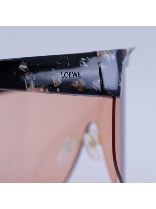 Loewe LW40034U 55S Sunglasses Colored Havana Shield Frame, Bordeaux Lenses main image 7